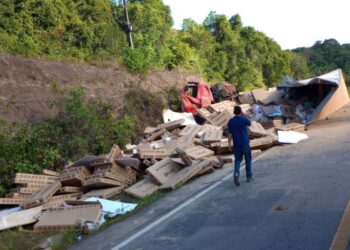 BR-174: acidente com carreta que transportava televisões deixa motorista ferido