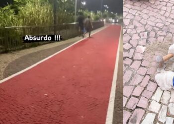 Arquitetos e urbanistas criticam pintura de calçadão da Ponta Negra