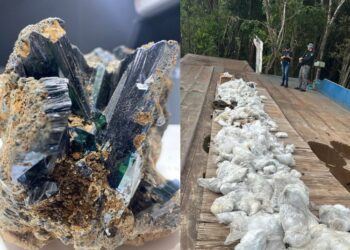 Polícia apreende 936 quilos de vivianita em barco no Amazonas