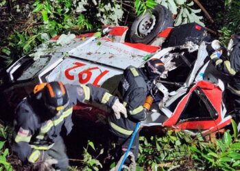 Acidente com ambulância do SAMU deixa dois mortos na BR-174